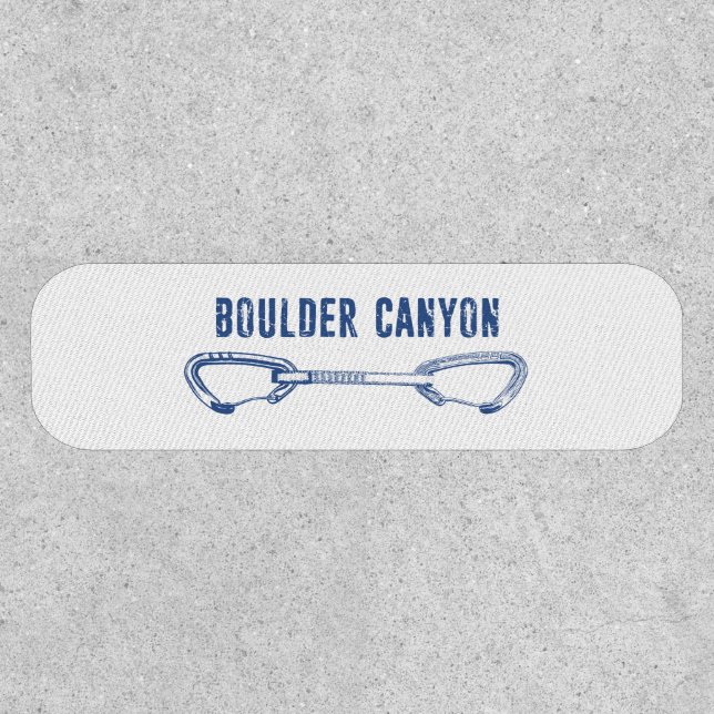 Boulder Canyon Colorado Climbing Quickdraw Patch (Front)