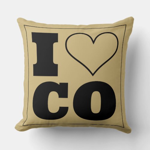 Boulder CO Game Day School Pride Accent Throw Pillow