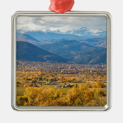 Boulder Colorado Autumn Scenic View Metal Ornament