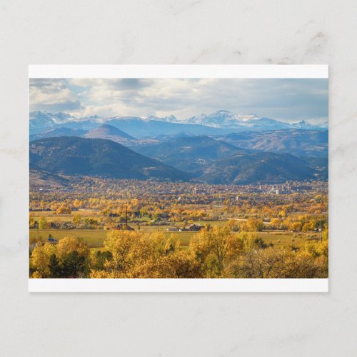 Boulder Colorado Autumn Scenic View Postcard