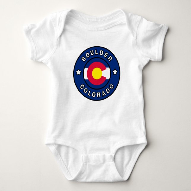 Boulder Colorado Baby Bodysuit (Front)