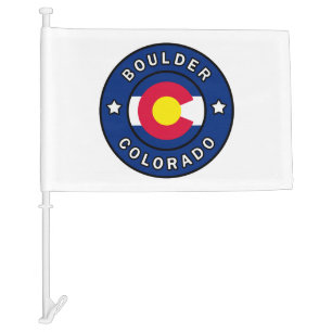 Boulder Colorado Car Flag
