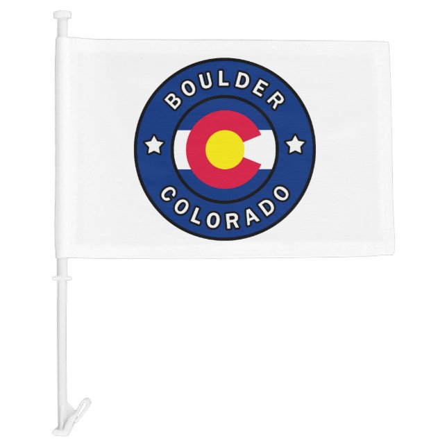 Boulder Colorado Car Flag (Front)