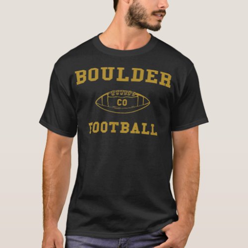 Boulder Colorado City CU College Football Cotton T_Shirt