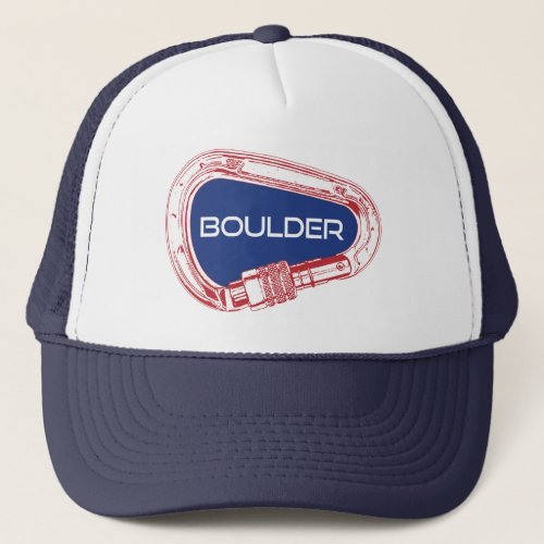 Boulder Colorado Climbing Carabiner Trucker Hat