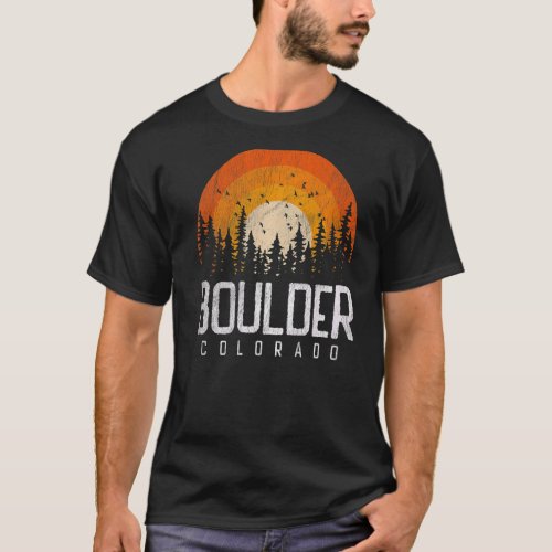 Boulder Colorado CO  Retro Style Vintage 70s 80s T_Shirt