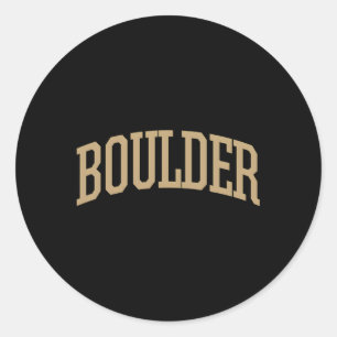 Boulder Colorado Co Warm Boulder Classic Round Sticker