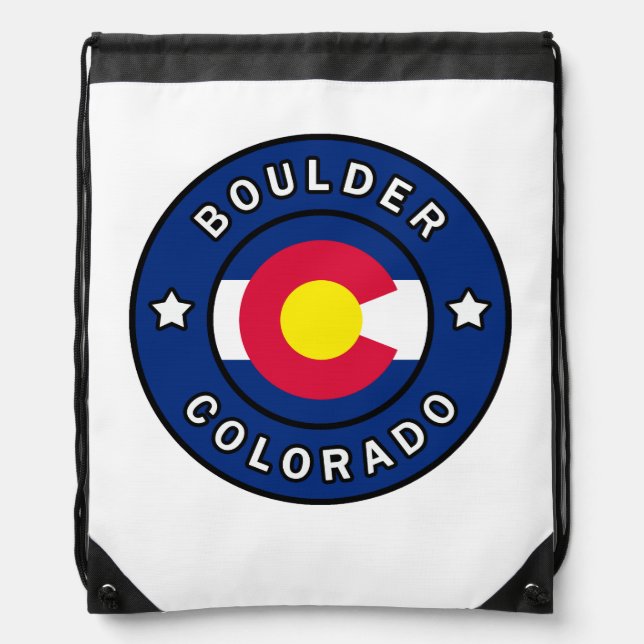 Boulder Colorado Drawstring Bag (Front)
