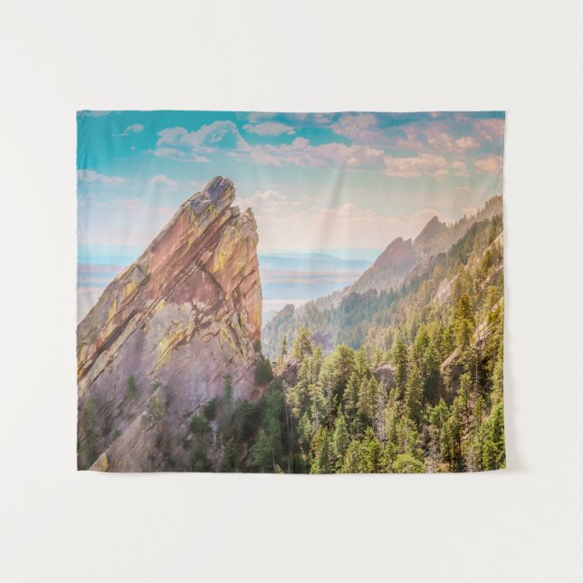 Boulder Colorado Flat Irons Tapestry (Front (Horizontal))