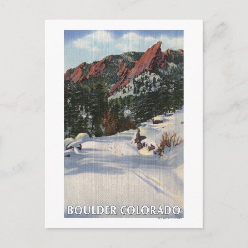 Boulder Colorado _ Flatirons in Winter Postcard