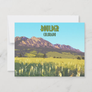 Boulder Colorado Flatirons Mountains Flat Card