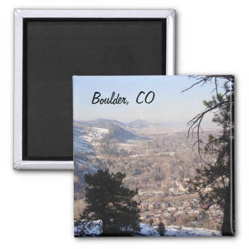 Boulder Colorado from Above Magnet