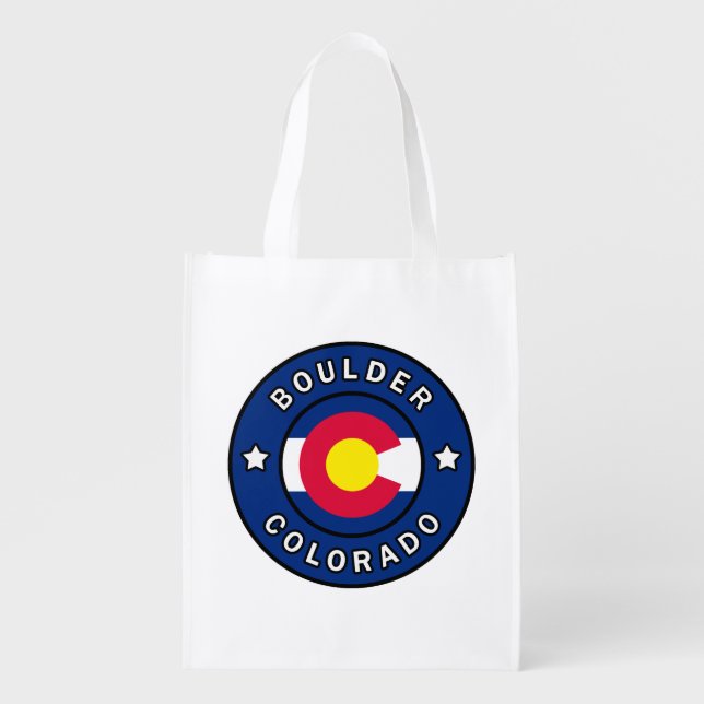 Boulder Colorado Grocery Bag (Front)