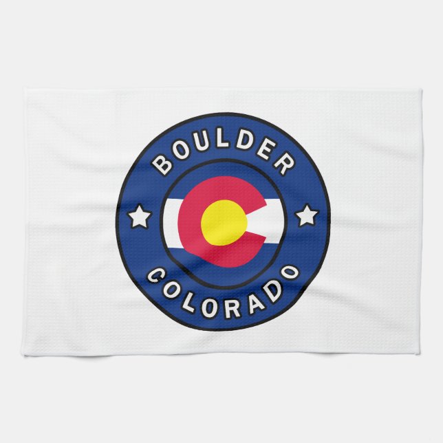 Boulder Colorado Kitchen Towel (Horizontal)