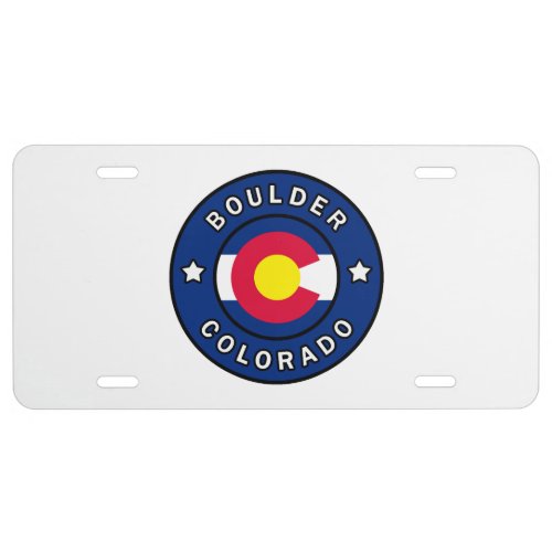 Boulder Colorado License Plate