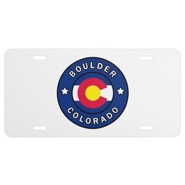 Boulder Colorado License Plate (Front)