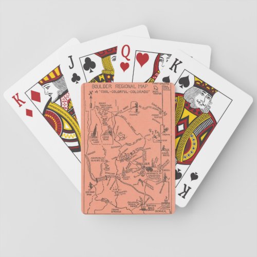 Boulder Colorado Map Playing Cards
