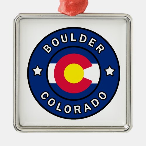 Boulder Colorado Metal Ornament