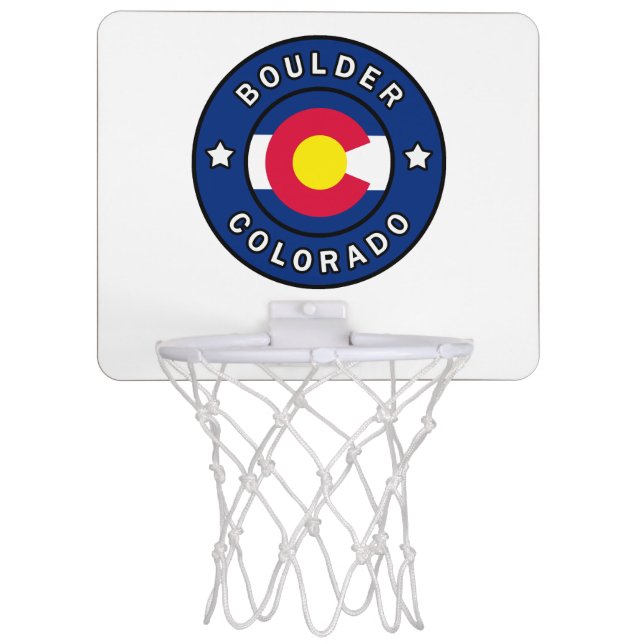 Boulder Colorado Mini Basketball Hoop (Front)