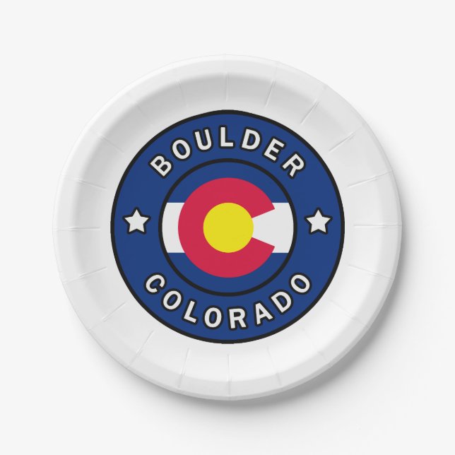 Boulder Colorado Paper Plates (Front)