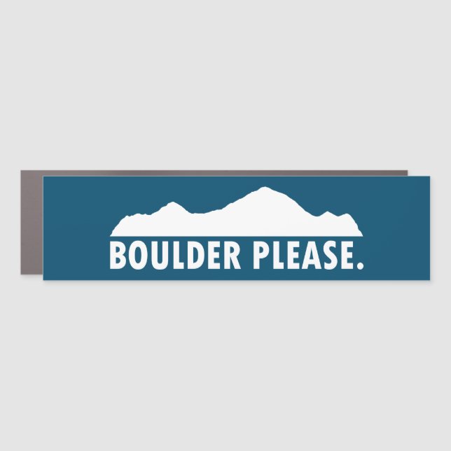 Boulder Colorado Please Car Magnet (Front)
