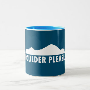 Boulder Colorado Please Two-Tone Coffee Mug