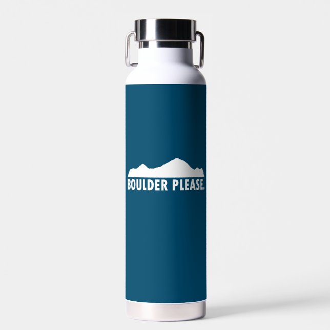 Boulder Colorado Please Water Bottle (Front)