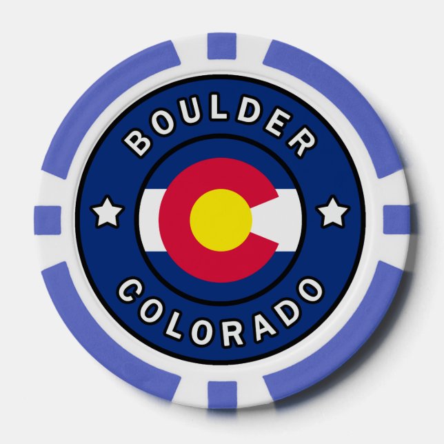 Boulder Colorado Poker Chips (Front)