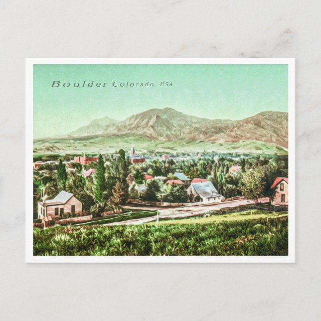 BOULDER COLORADO - ROCKY MOUNTAINS POSTCARD (Front)