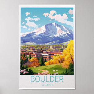 Boulder Colorado Travel Poster - Stunning Wall Art