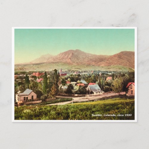 Boulder Colorado vintage scene Postcard