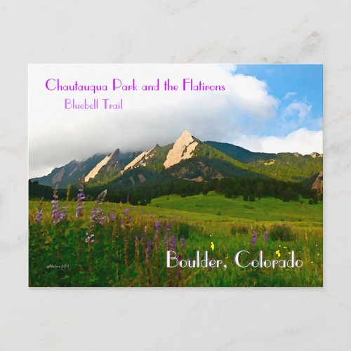 Boulder Colorado Vintage Style Postcard