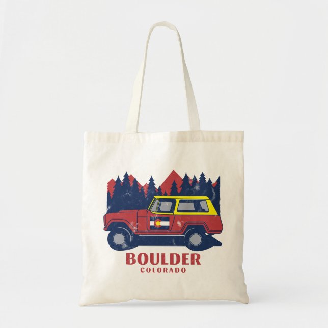 Boulder Colorado Vintage Tote Bag (Front)