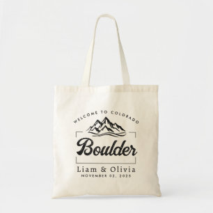 Boulder Colorado Wedding Welcome Tote Bag