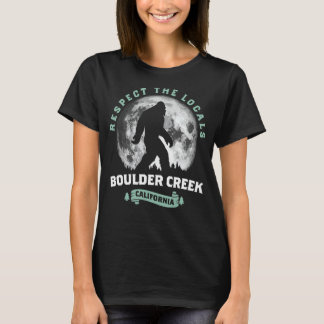 Boulder Creek California Bigfoot Night Walk Retro T-Shirt