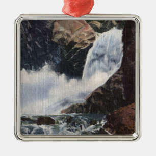 Boulder Falls in Boulder Canyon, Colorado View Metal Ornament