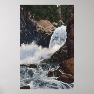 Boulder Falls in Boulder Canyon, Colorado View Poster