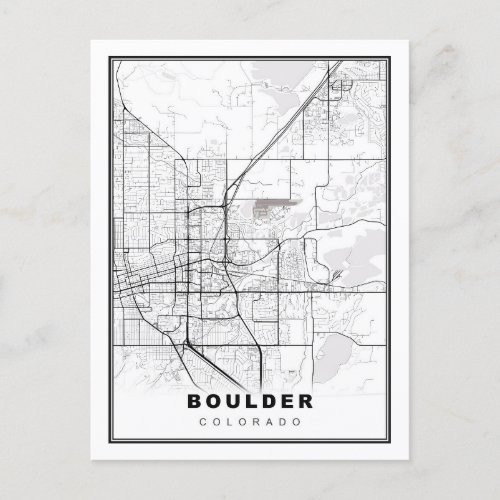 Boulder Map Postcard