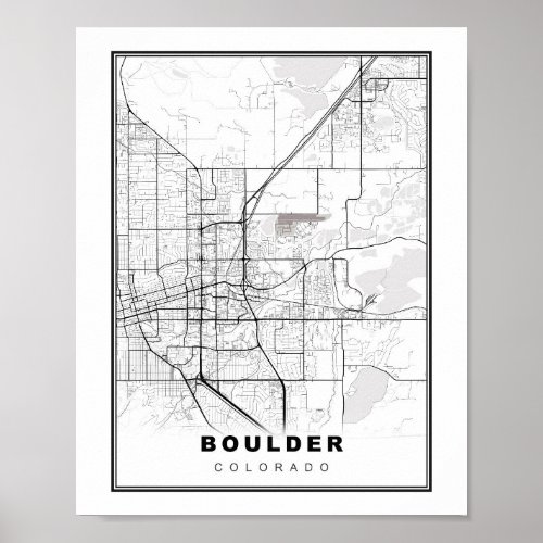 Boulder Map Poster