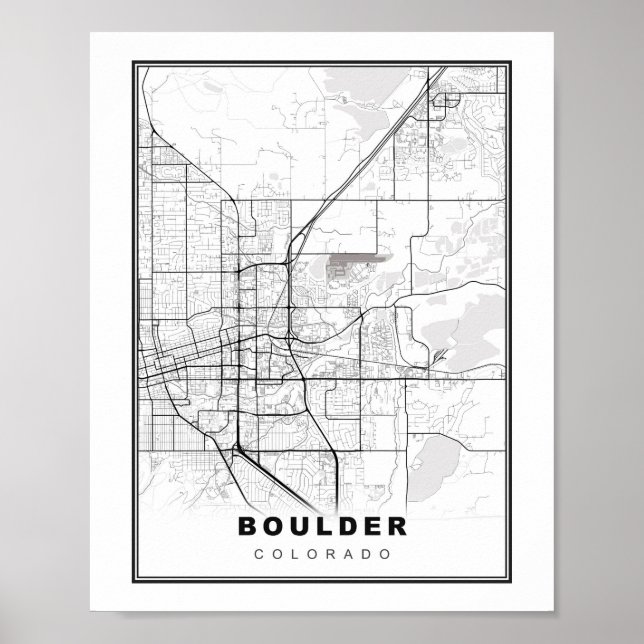 Boulder Map Poster (Front)