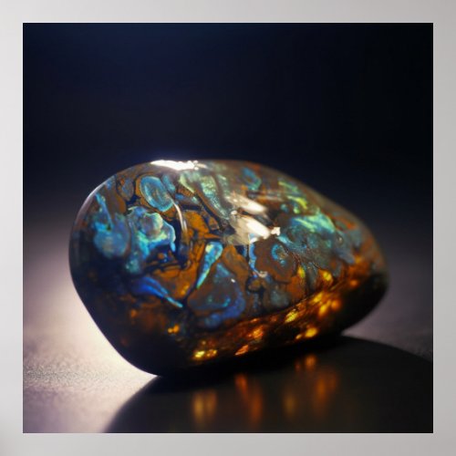 Boulder Opal Gemstone Poster