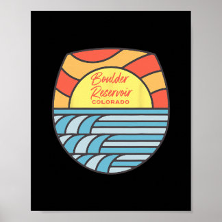 Boulder Reservoir Lake Colorado Co Sunset Souvenir Poster