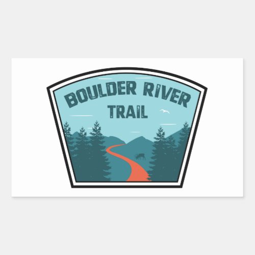 Boulder River Trail Washington Rectangular Sticker