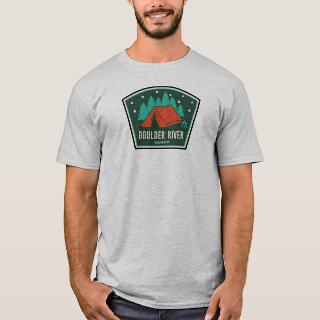 Boulder River Wilderness Camping T-Shirt (Front)