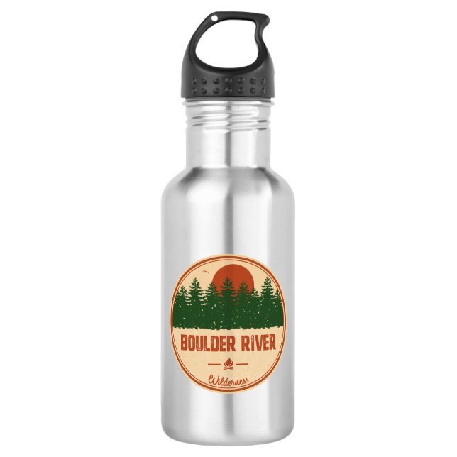 Boulder River Wilderness Stainless Steel Water Bottle (Front)