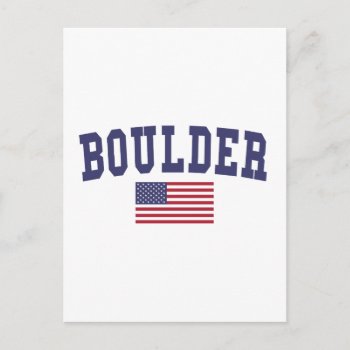 Boulder Us Flag Postcard by republicofcities at Zazzle