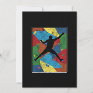 Boulder Vintage Wall Climbing Sports Gift Invitation