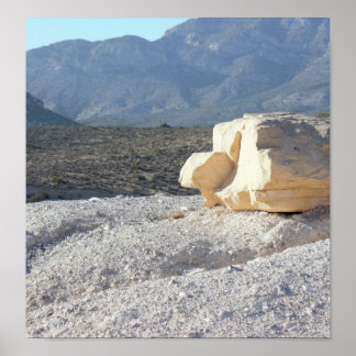 Boulder with Mountains Poster