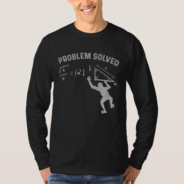 Boulderer Problem solved Climbing T-Shirt (Front)