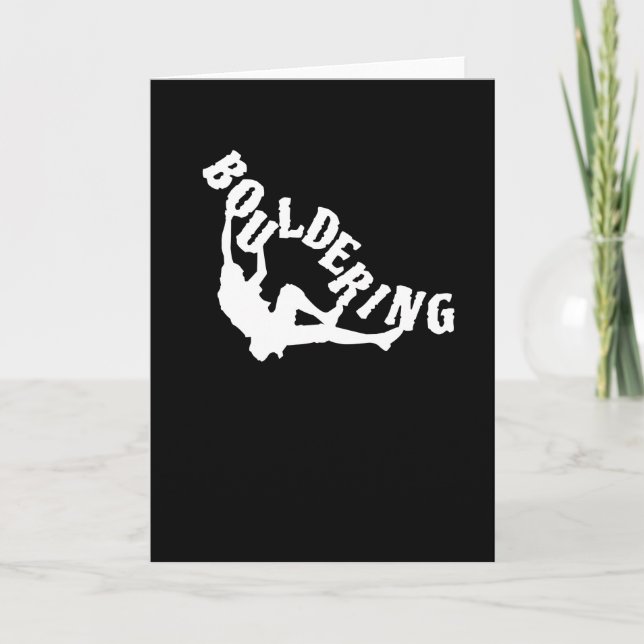 Bouldering Boulderer Climbing Card (Front)